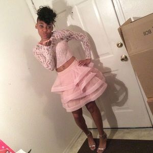 Two piece prom dress